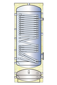 Μπόιλερ με ενσωματωμένο δοχείο αδρανείας για Αντλία Θερμότητας
