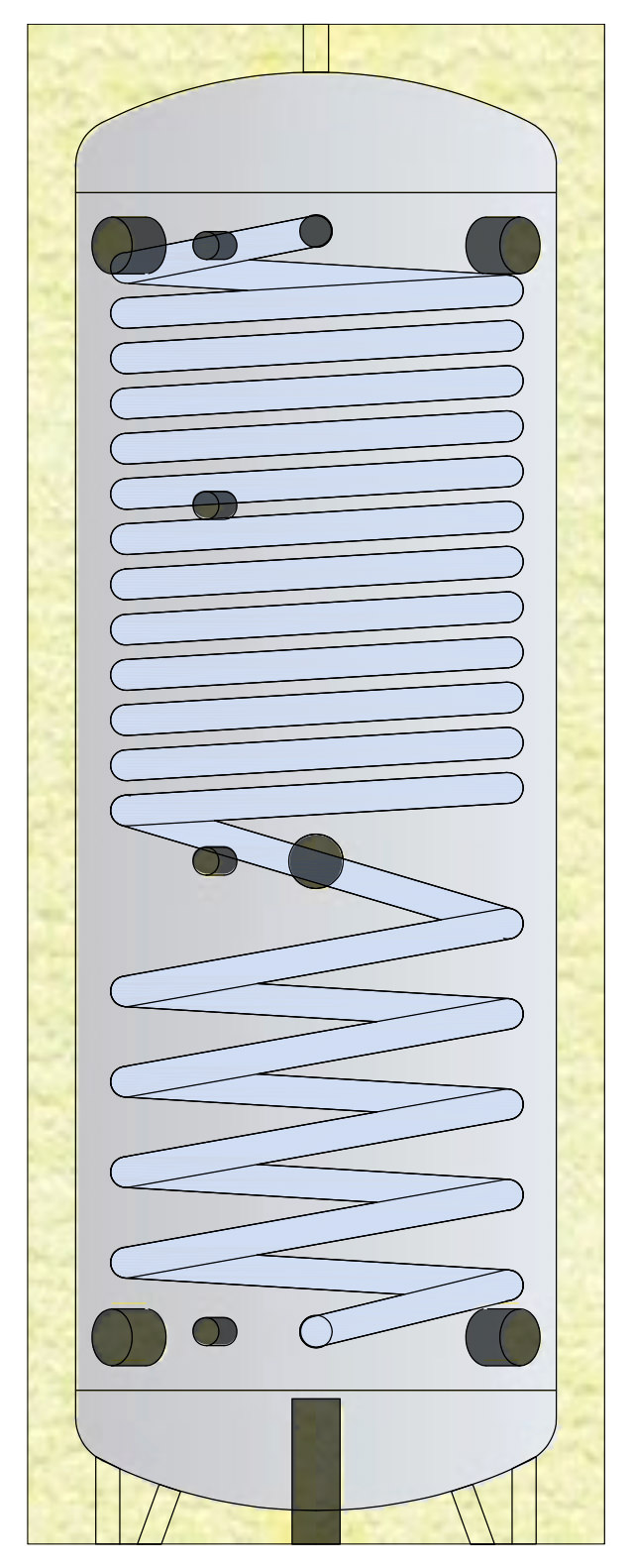 μποιλερ διελεύσεως υψηλής απόδοσης για αντλία θερμότητας