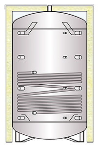 Δοχείο αδρανείας χαμηλού ύψους με έναν εναλλάκτη φόρτισης