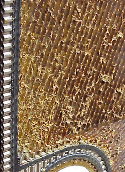 πλάκα εναλλάκτη με άλατα πριν τον καθαρισμό