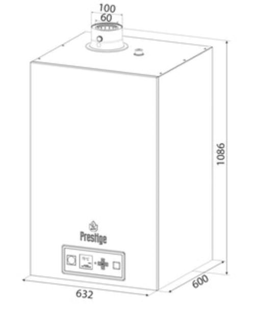 επίτοιχος λέβητας συμπύκνωσης με παραγωγή ζεστού νερού χρήσης
